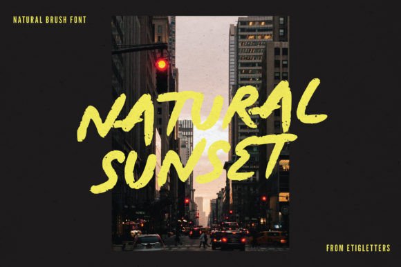Natural Sunset: A Brush Display Font That Warms Up Any Maker Project